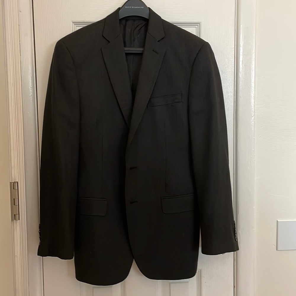 Men’s Slim-Fit Wool Woven Herringbone Sport Coat. Size 38 Regular